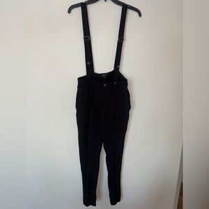 Black Suspender Pants
